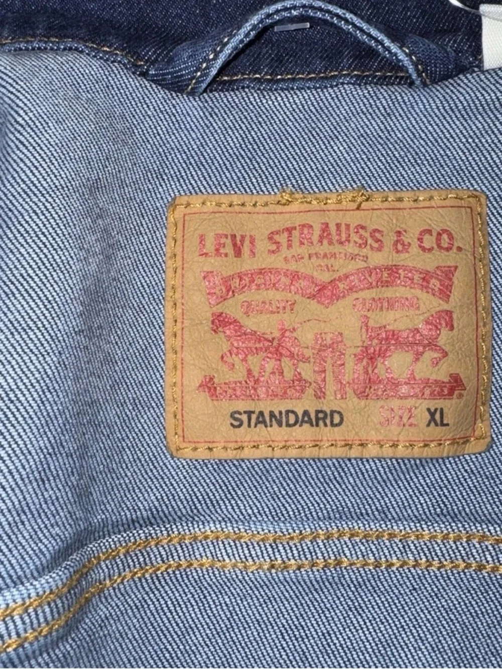 Levi’s Denim Trucker Jacket XL Men’s Blue Jean Coat NWT Red Tab Standard - Picture 8 of 8